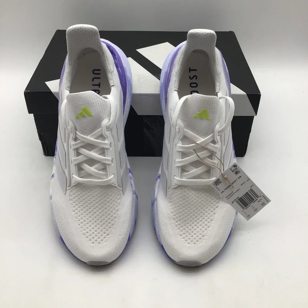 Adidas Ultraboost 5X Mens Running Shoes‎ White Blue Purple JI1516 Size 7.5 NEW
